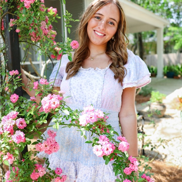 LoveShackFancy Floral Ruffle Dress - Picture 3 of 4